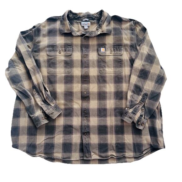 Carhartt Other - Carhartt Heavyweight Checkered Flannel Shirt Men’s 4XL Workwear Classic